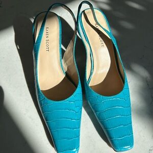 Karen Scott Women's Blue Slingback Shoes